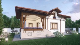 Proiect casa traditionala parter + mansarda (128 mp) - Resedinta Gloria